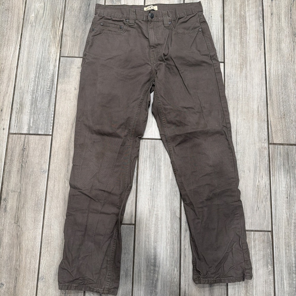 Blue Mountain Jeans Mens 32x30  Brown Denim Straight Leg Medium Wash Cotton Work